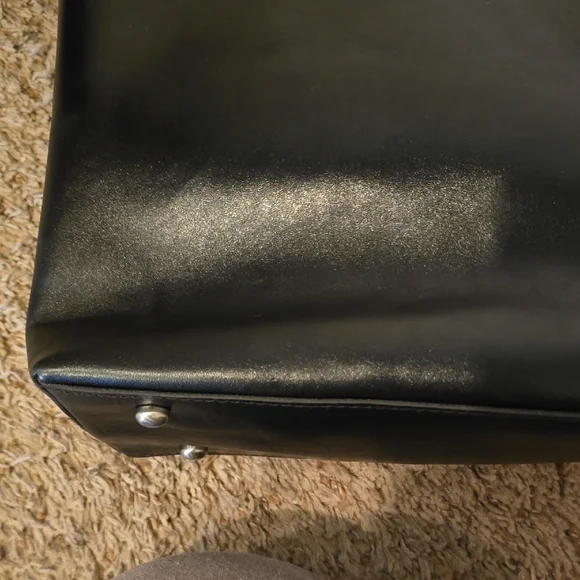 Patricia Nash Black Leather Tote with Double Strap Handles - Picture 11 of 15